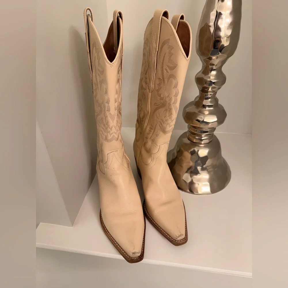 Elegant Pink Western Boots - Picture 6 of 6